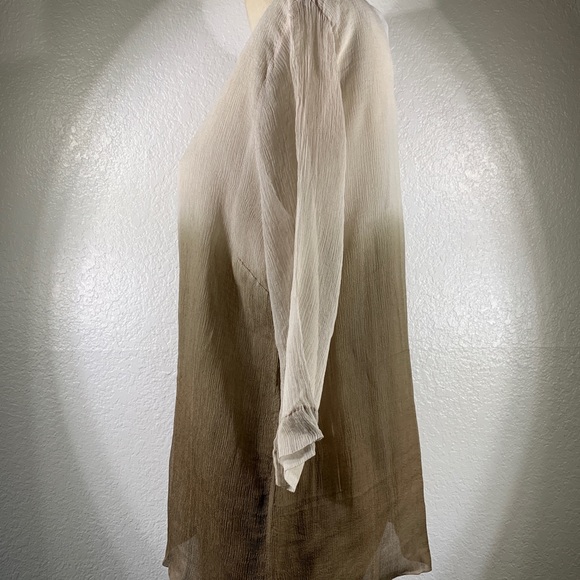 Viviana Uchitel Silk Gradient Top in Desert Snow NWT - Picture 2 of 5